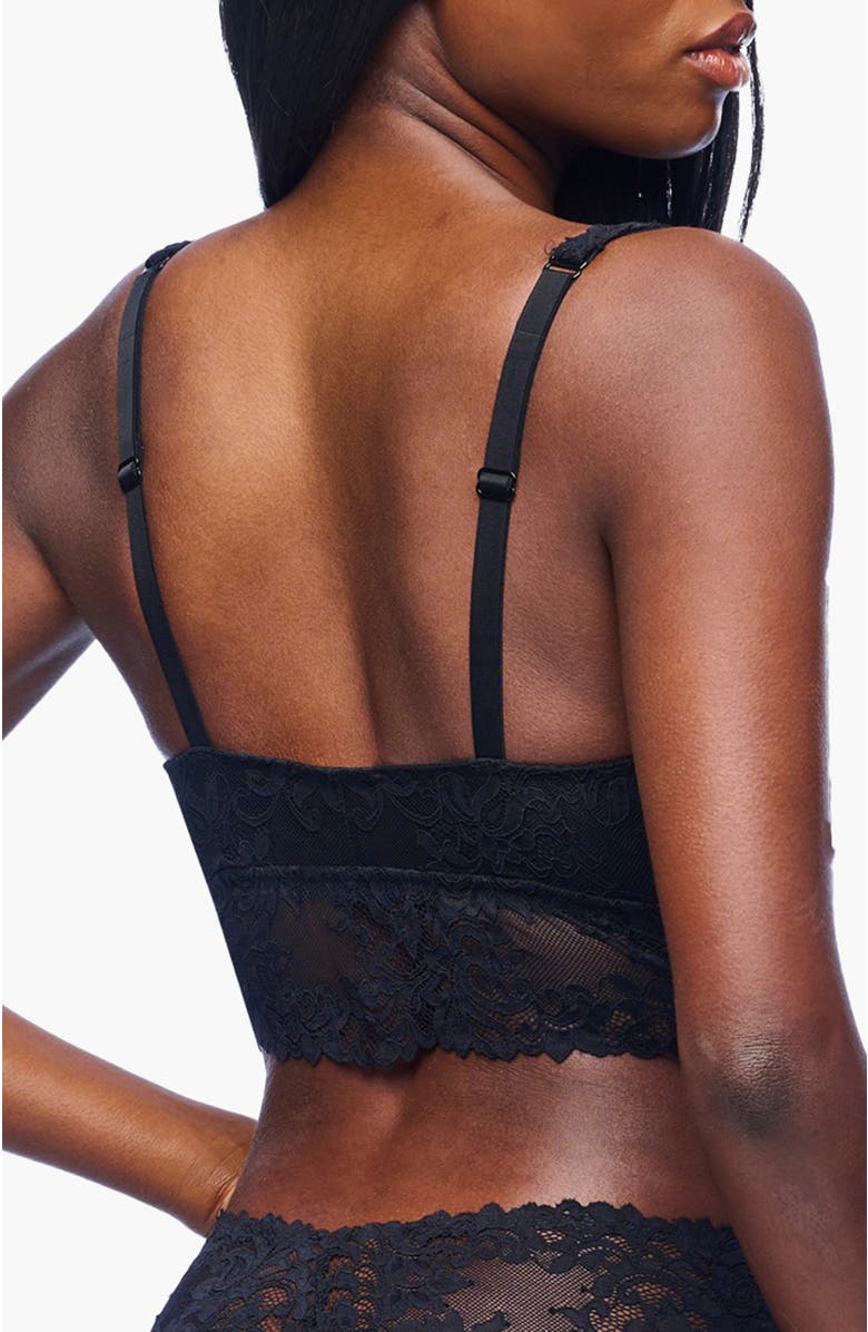 Cosabella Carmela Curvy Plunge Bralette, Alternate, color, Black