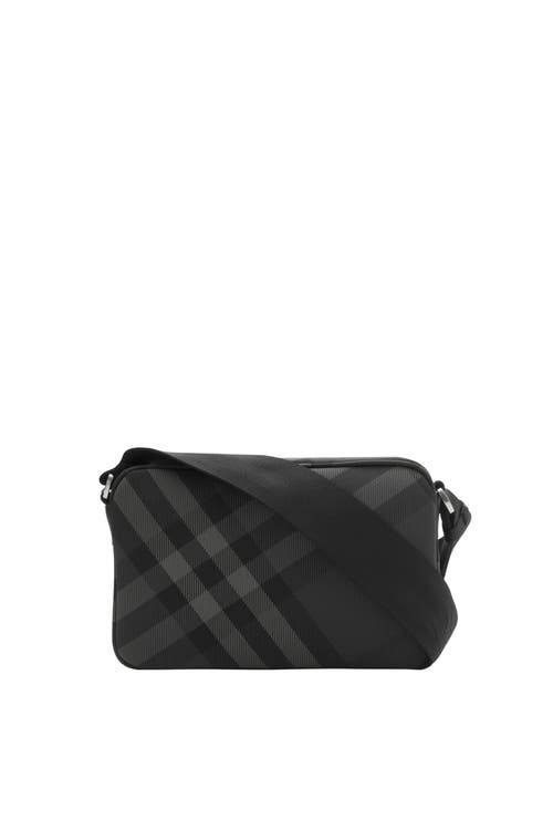 Burberry Grid Crossbody Bag In Charcoal