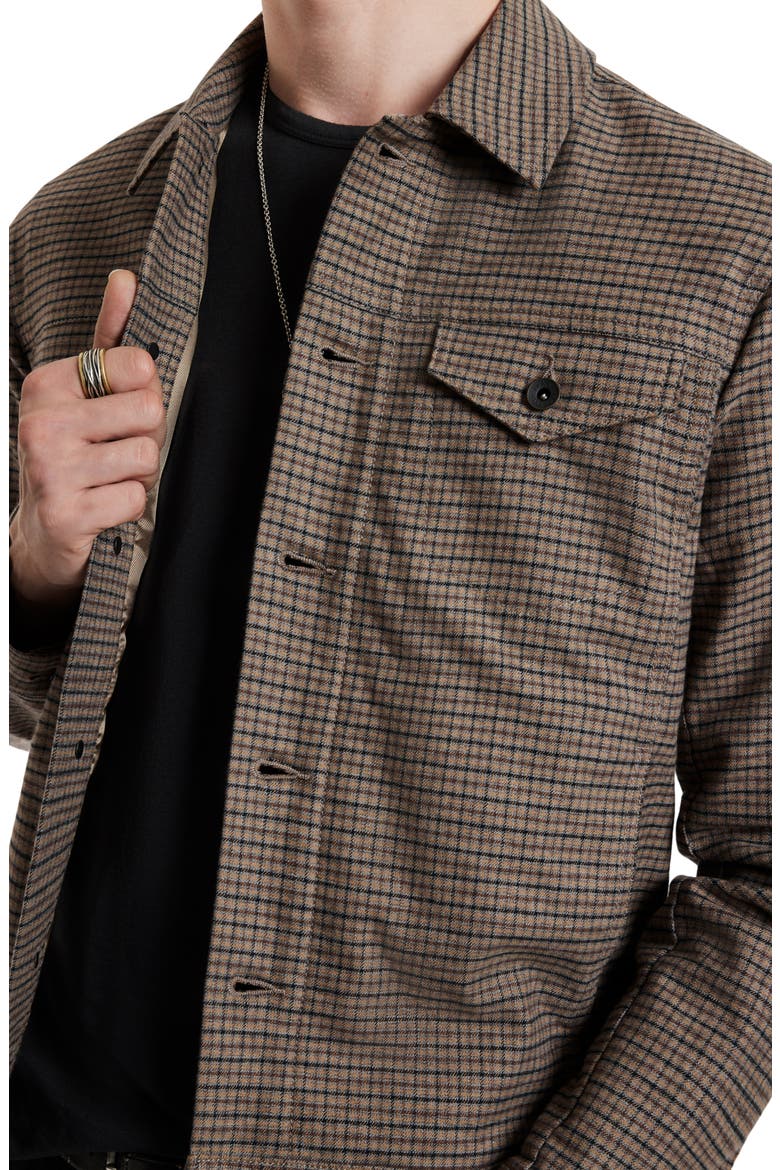 Evans Check Denim Trucker Jacket, Alternate, color, CORK
