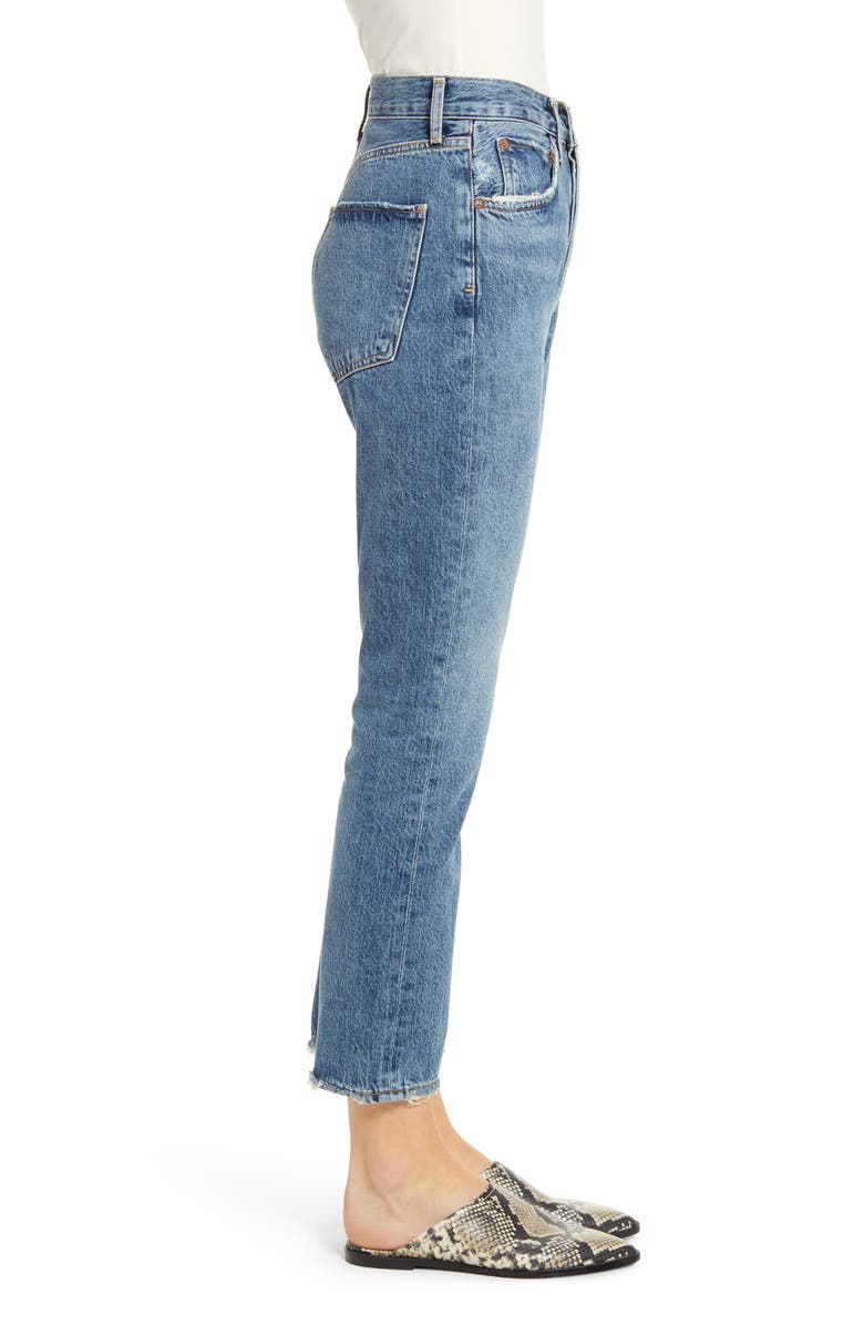 AGOLDE Riley High Waist Crop Straight Leg Jeans, Alternate, color,