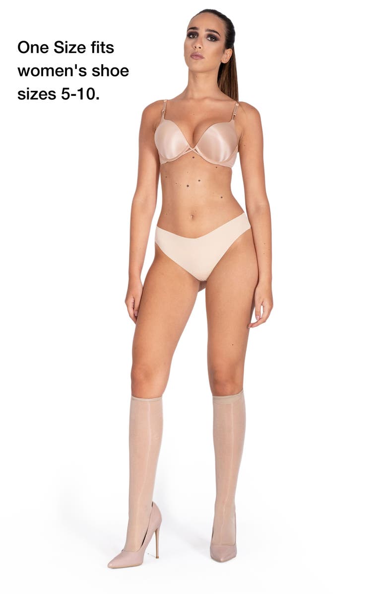 LECHERY<sup>®</sup> 2-Pack Lustrous Silky Sheer Knee-High Socks, Alternate, color, Natural