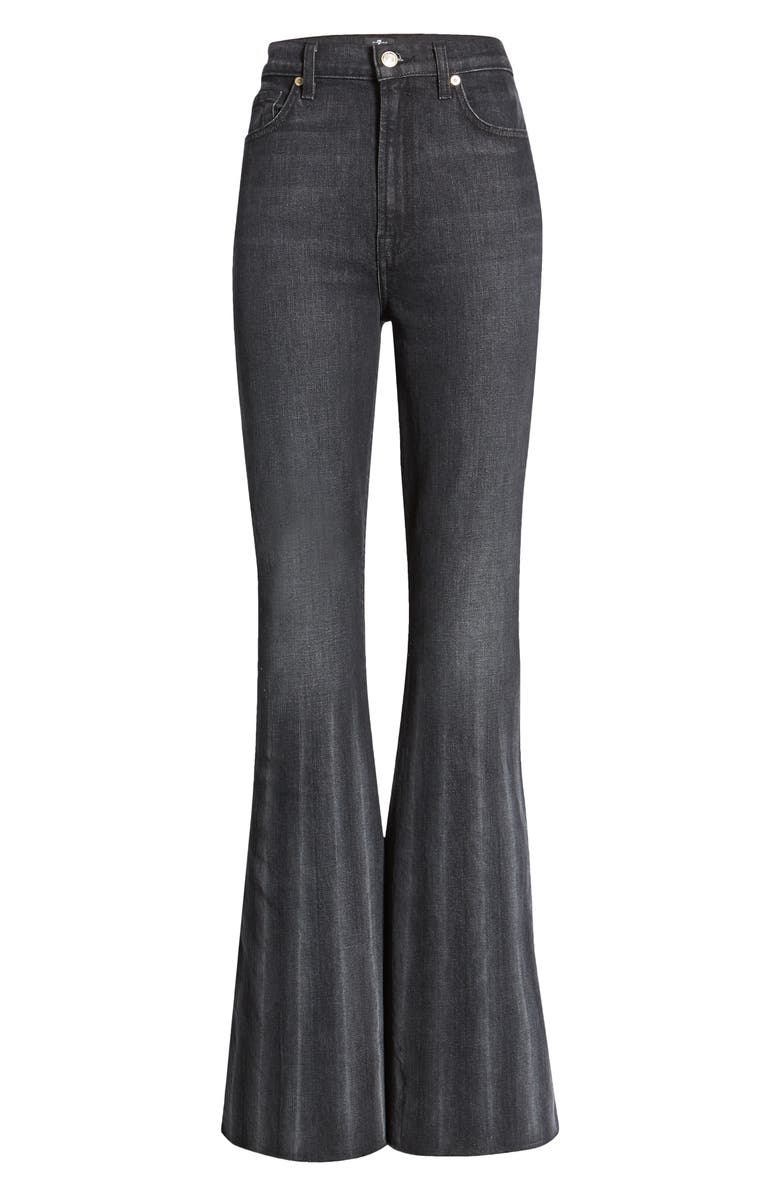 7 For All Mankind <sup>®</sup> High Waist Pleated Mega Flare Jeans, Alternate, color,
