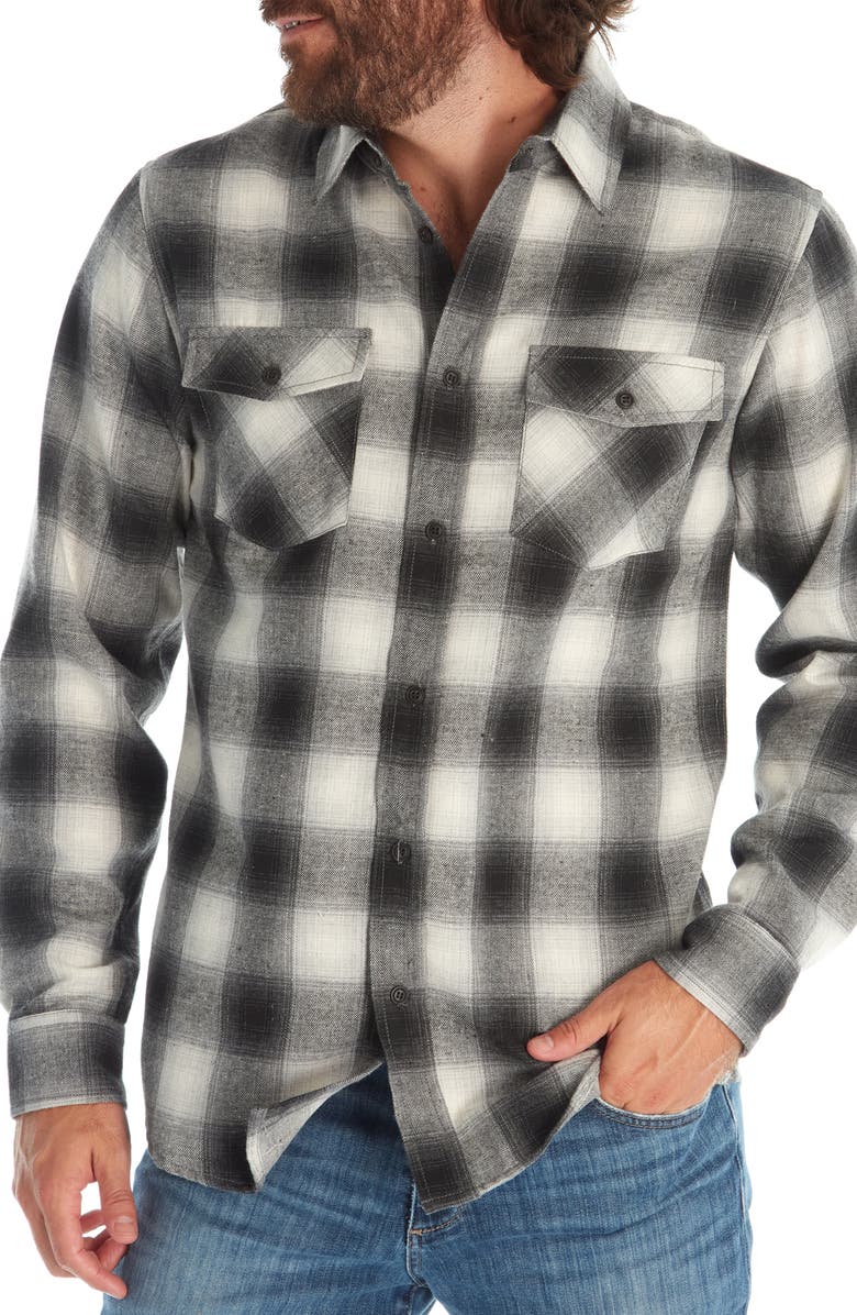 PX Regular Fit Plaid Flannel Shirt, Main, color, 