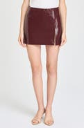WAYF Rocky Faux Leather Miniskirt