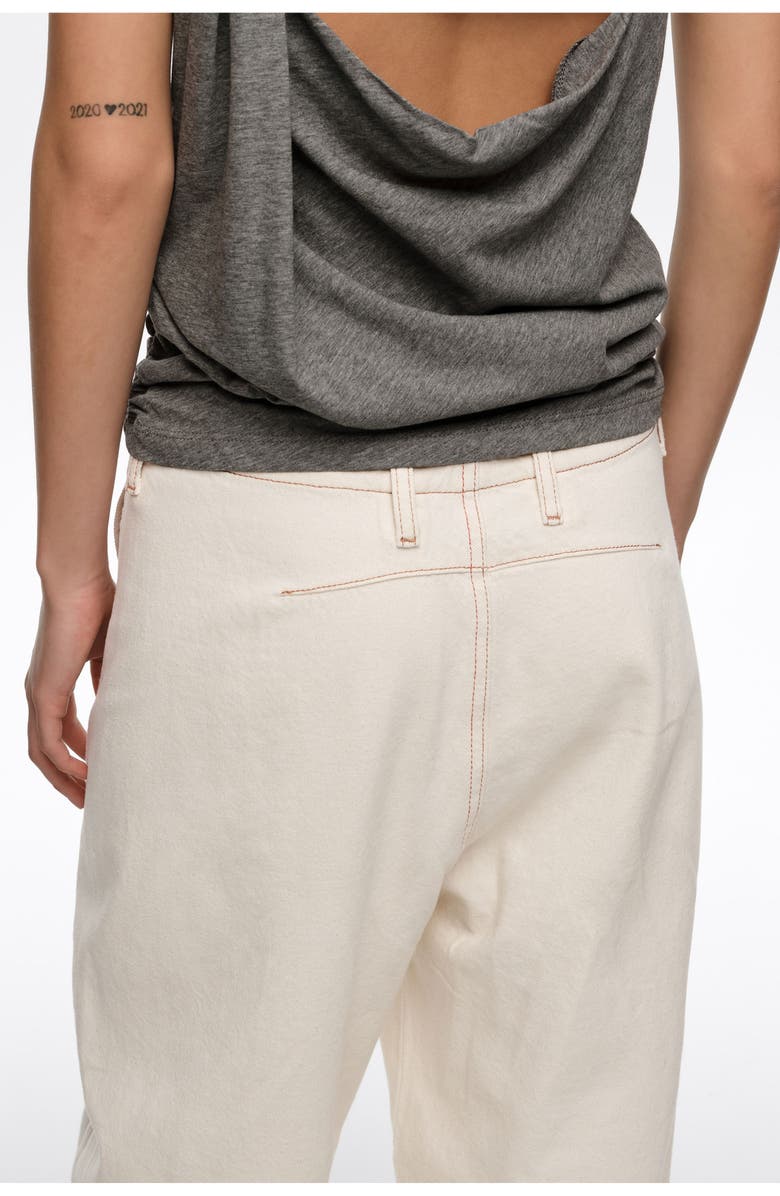 Bimba y Lola Barrel Denim Jeans, Alternate, color, Ecru