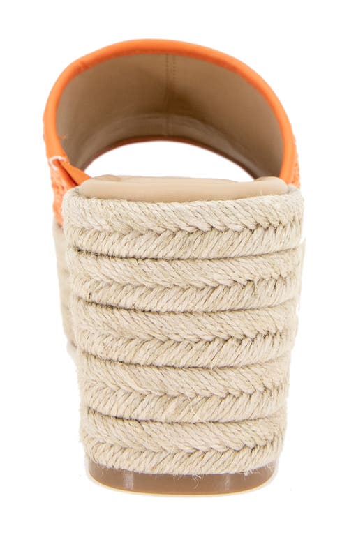 Reaction Kenneth Cole Elissa Platform Sandal In Orange Raffia