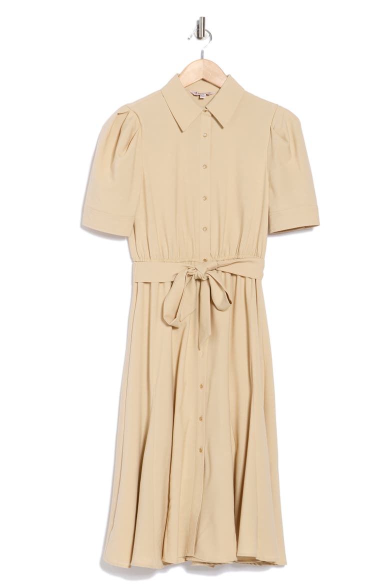 Belted Shirtdress, Alternate, color, WARM SAND