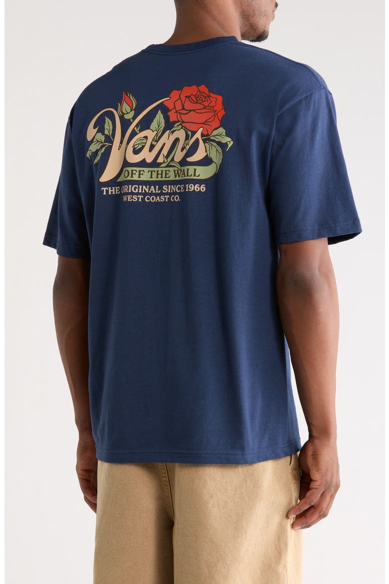 Old Skool Bloom Cotton Graphic T-Shirt, Alternate, color, DRESS BLUES
