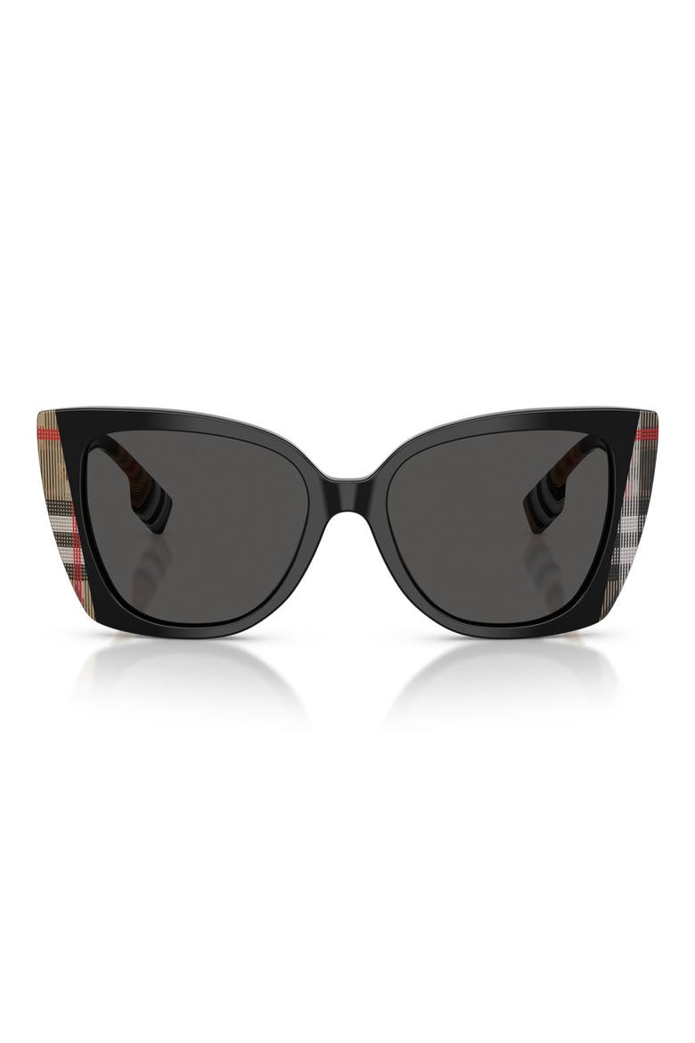 54mm Cat Eye Sunglasses, Main, color, BLACK/ VINTAGE CHECK/ GREY