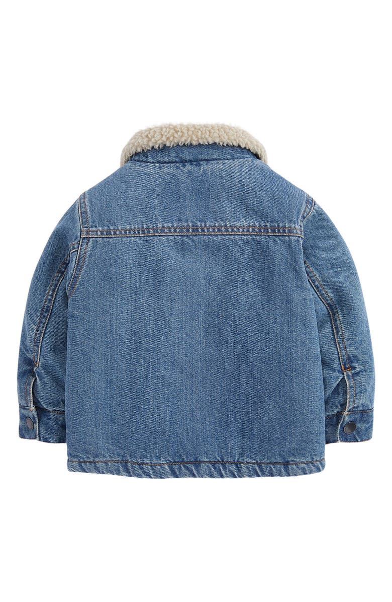 NEXT Kids' Borg Fleece Lined Denim Jacket, Alternate, color, 