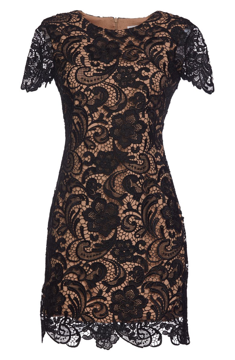 Dress the Population Anna Crochet Lace Sheath Dress, Alternate, color, 
