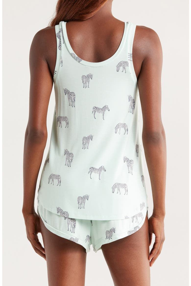 Good Times Short Pajamas, Alternate, color, MINT ZEBRA