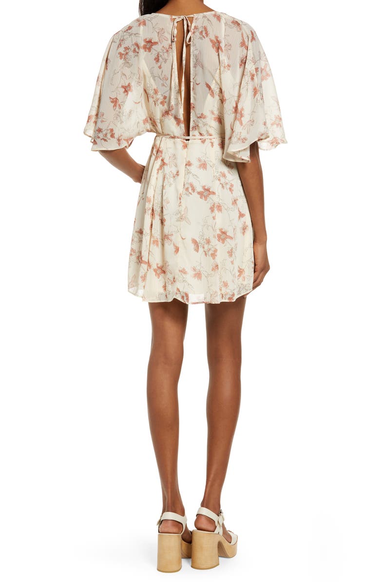 Lulus All Along Floral Faux Wrap Dress, Alternate, color,
