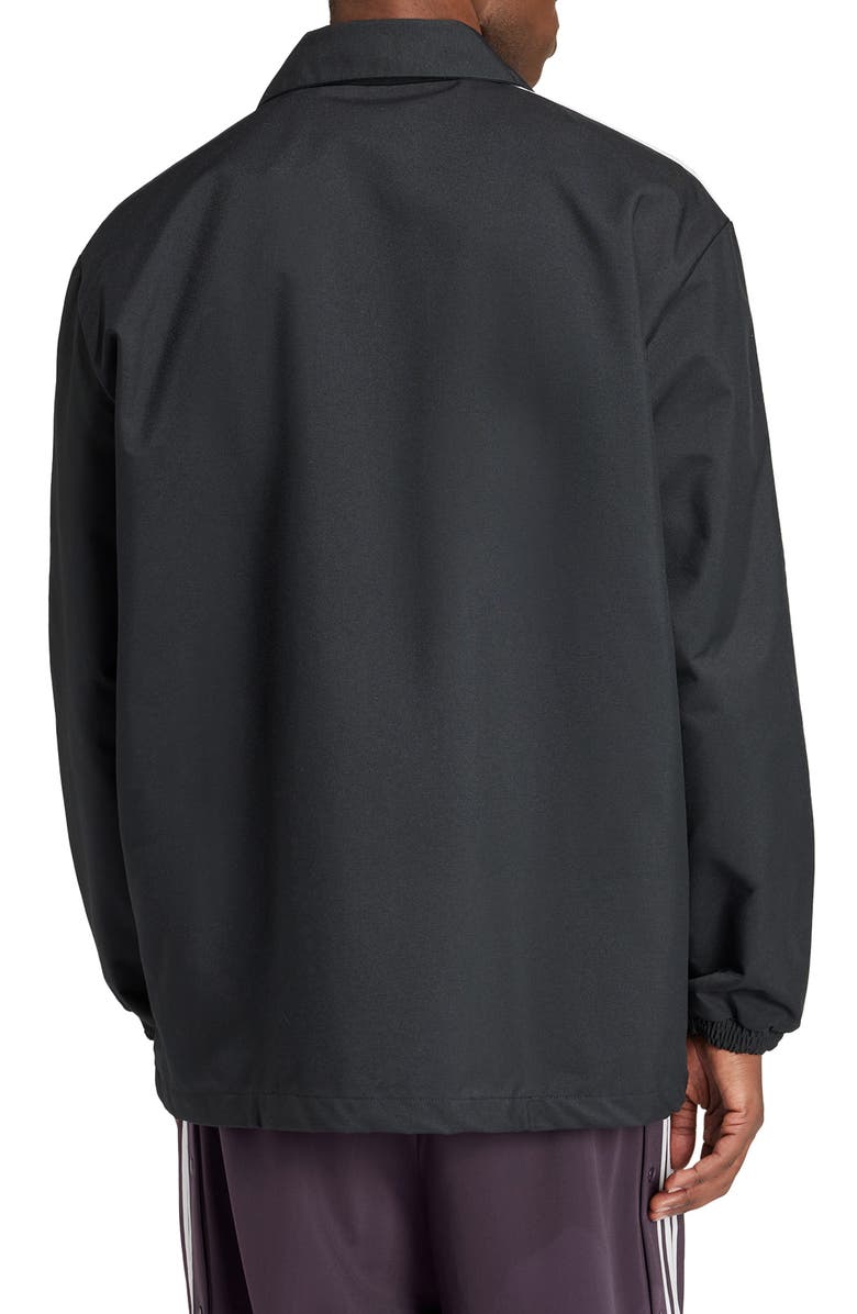 adidas Adicolor 3-Stripes Recycled Polyester Coach's Jacket, Alternate, color, Black