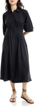 MAX STUDIO Balloon Sleeve Shirtdress