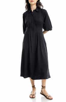 Balloon Sleeve Shirtdress