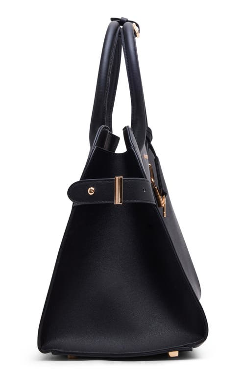 Anne Klein Large Curved Satchel In Black