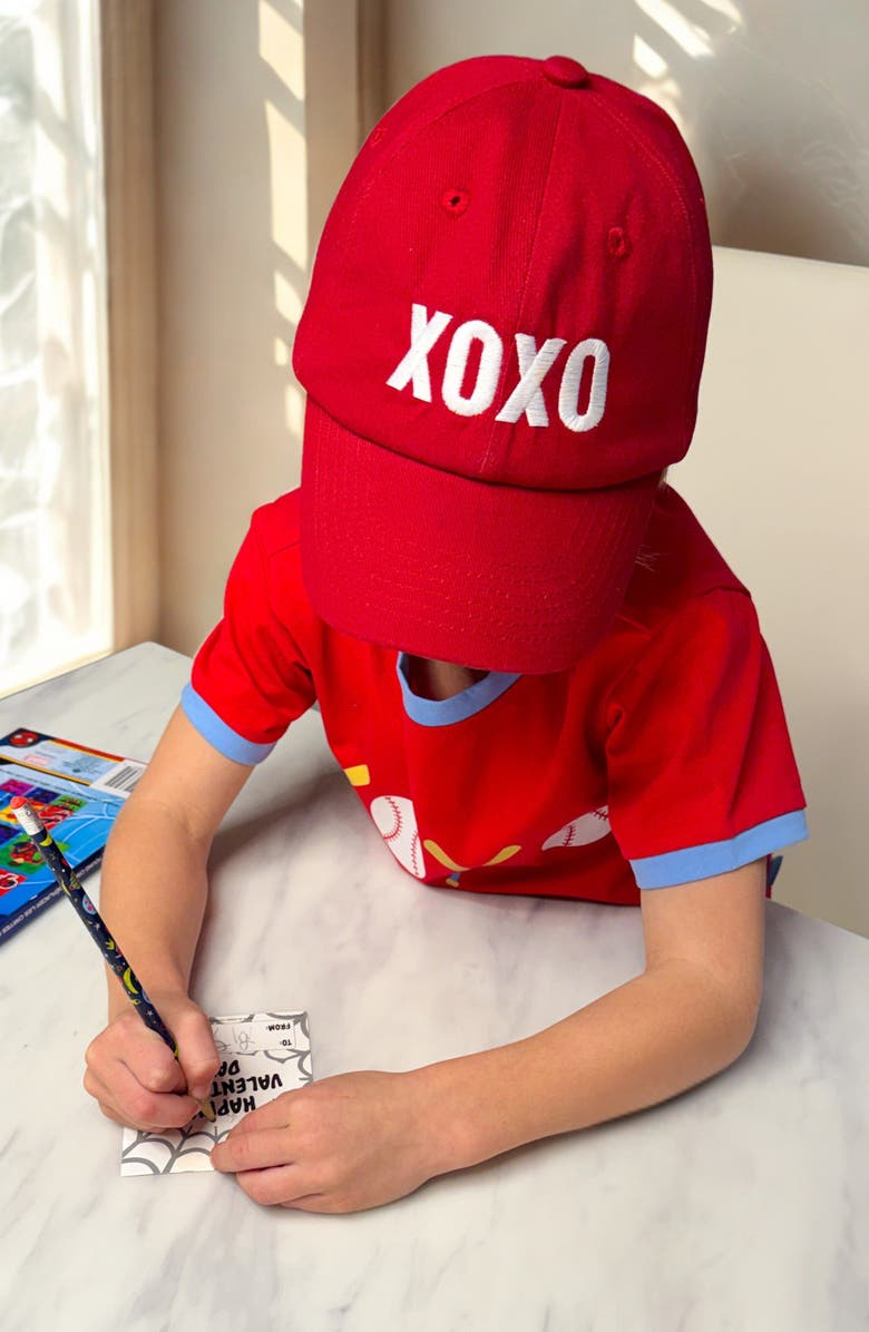 Bits 
Bows XO Valentine
s Day Baseball Hat, Alternate, color, Red