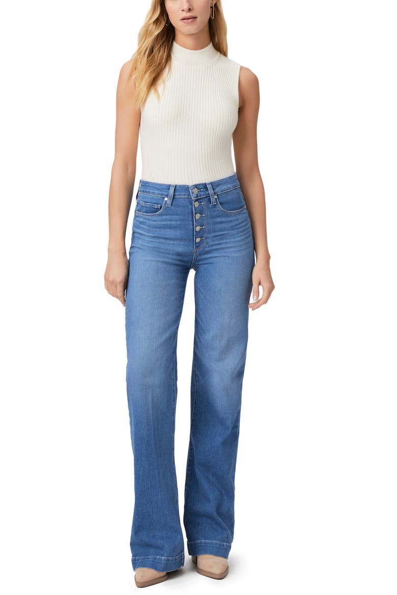 Leenah High Waist Wide Leg Jeans, Alternate, color, GLOWING WAVES