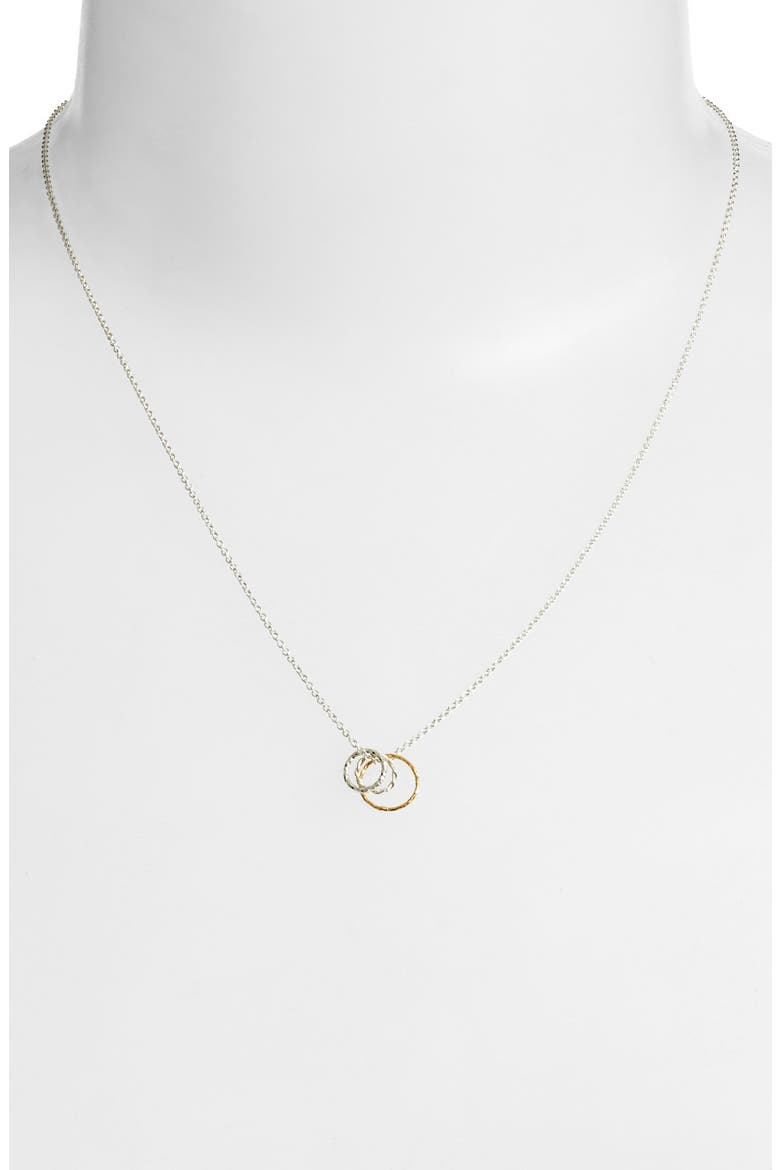 'Karma' Circle Pendant Necklace (Nordstrom Exclusive), Alternate, color, SILVER
