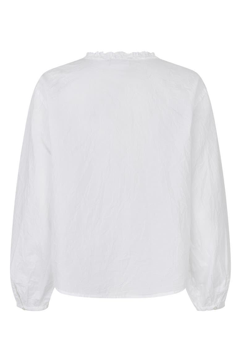 MaIsendre Ruffle Neck Blouse, Alternate, color, White