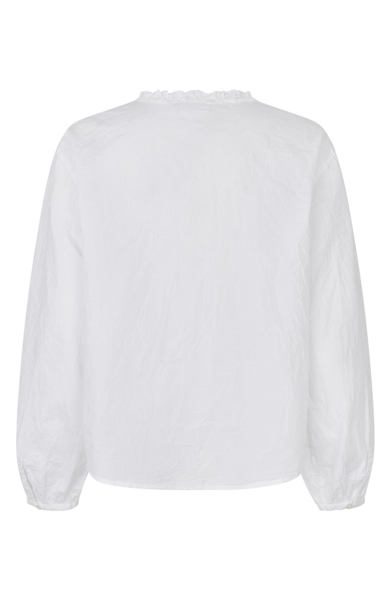 Masai Copenhagen MaIsendre Ruffle Neck Blouse, Alternate, color, White