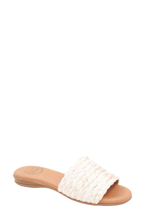 Andre Assous André Assous Nahala Slide Sandal In White/gold