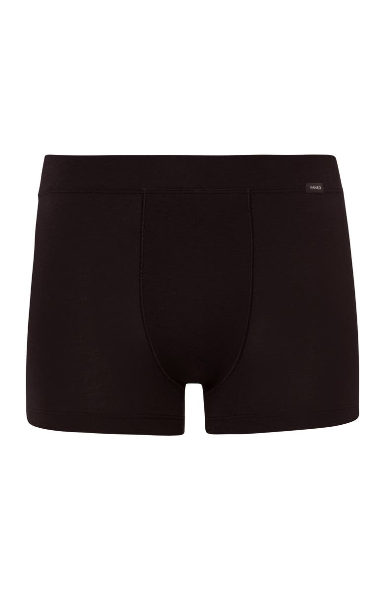 Hanro Natural Function TENCEL and Cotton Boxer Brief, Main, color, Black