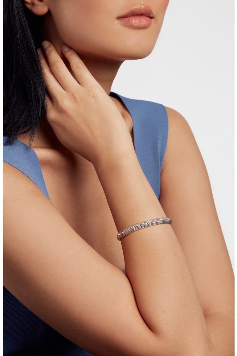 Dotett Bangle Bracelet, Alternate, color, SILVER TONE