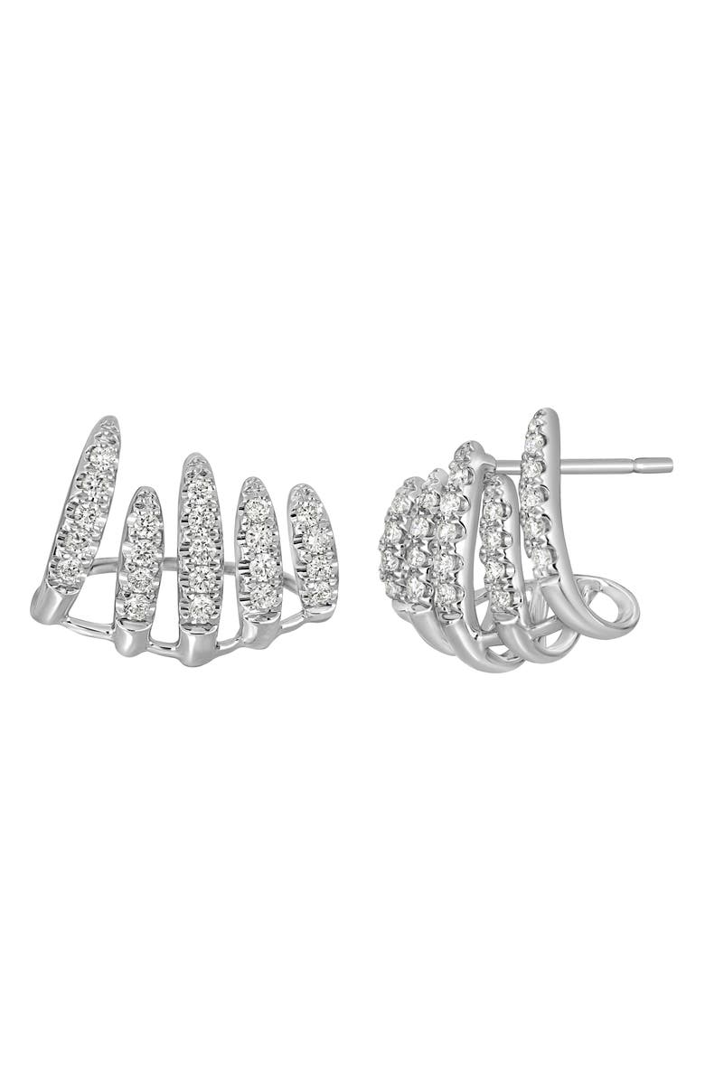 Bony Levy Audrey Multirow Diamond Stud Earrings, Main, color, 18K White Gold