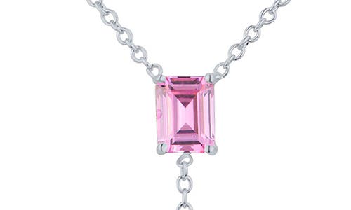 Cz By Kenneth Jay Lane Cubic Zirconia Lariat Necklace In Metallic