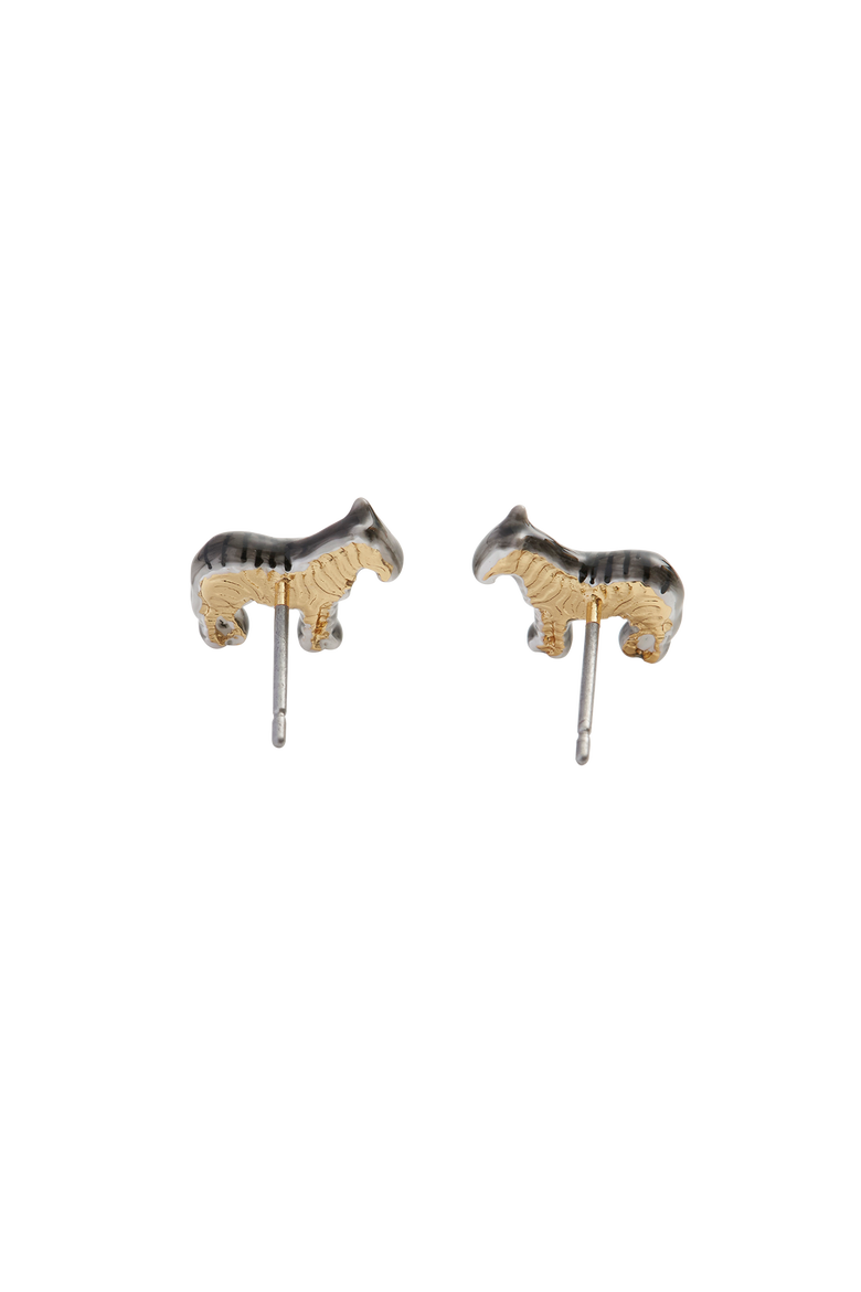 Zebra Stud Earrings, Alternate, color, Multi & Gold