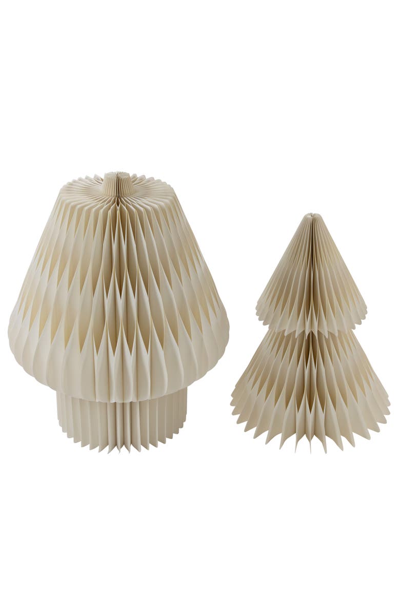 Northlight Tall Paper Accordion Honeycomb Foldable Christmas Tree - 4' - Cream, Alternate, color, 