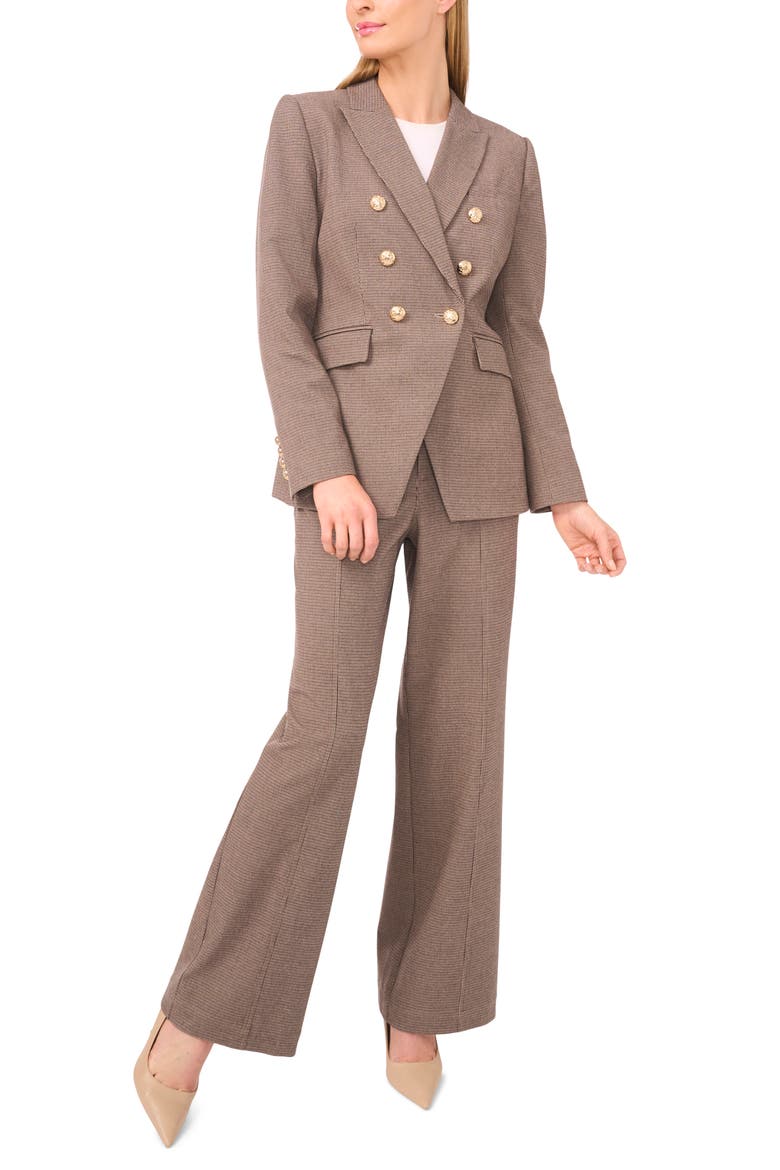 Microcheck High Waist Belted Pants, Alternate, color, SAFARI
