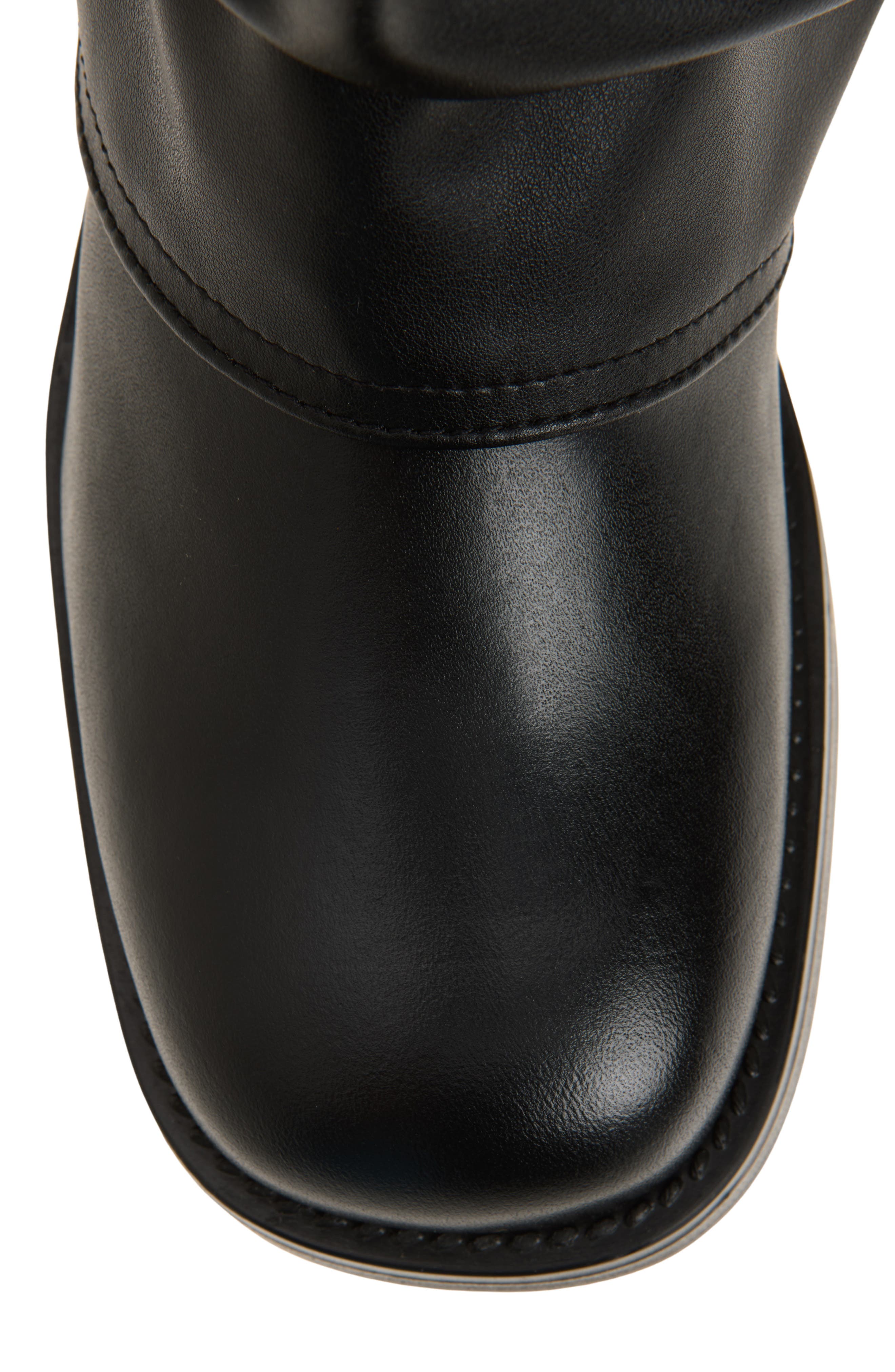 Ancor Ruched Boot, Alternate, color, BLACK LEATHER