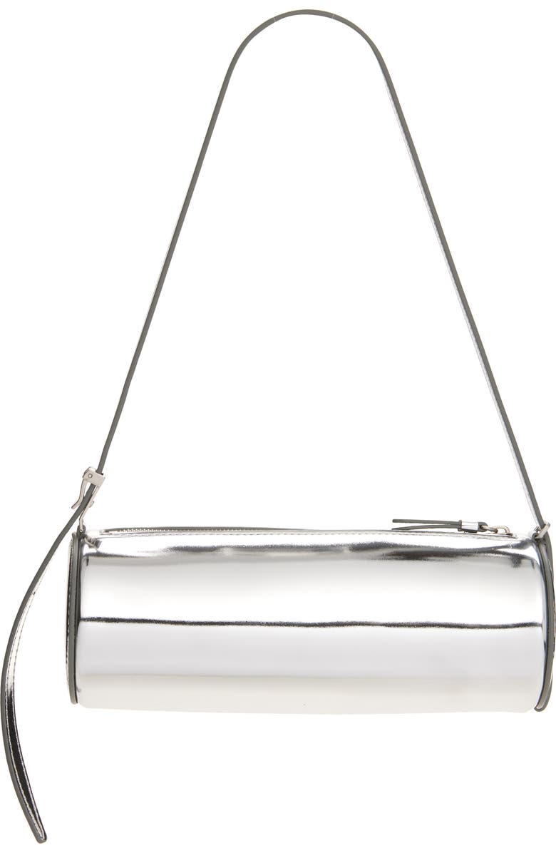 Proenza Schouler Silo Mirror Shoulder Bag, Alternate, color, Silver