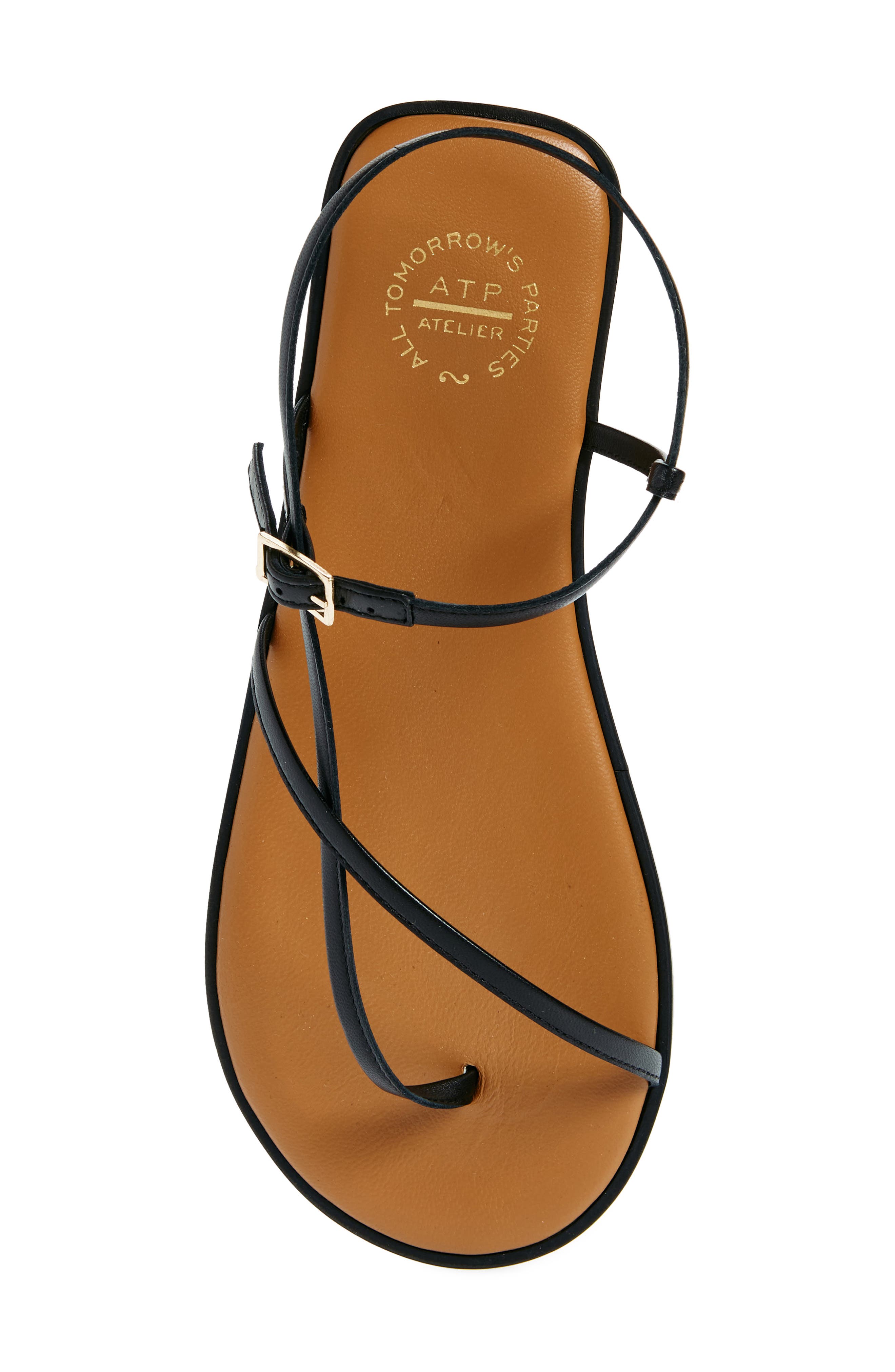 ATP ATELIER Capri Ankle Strap Sandal, Alternate, color, Black