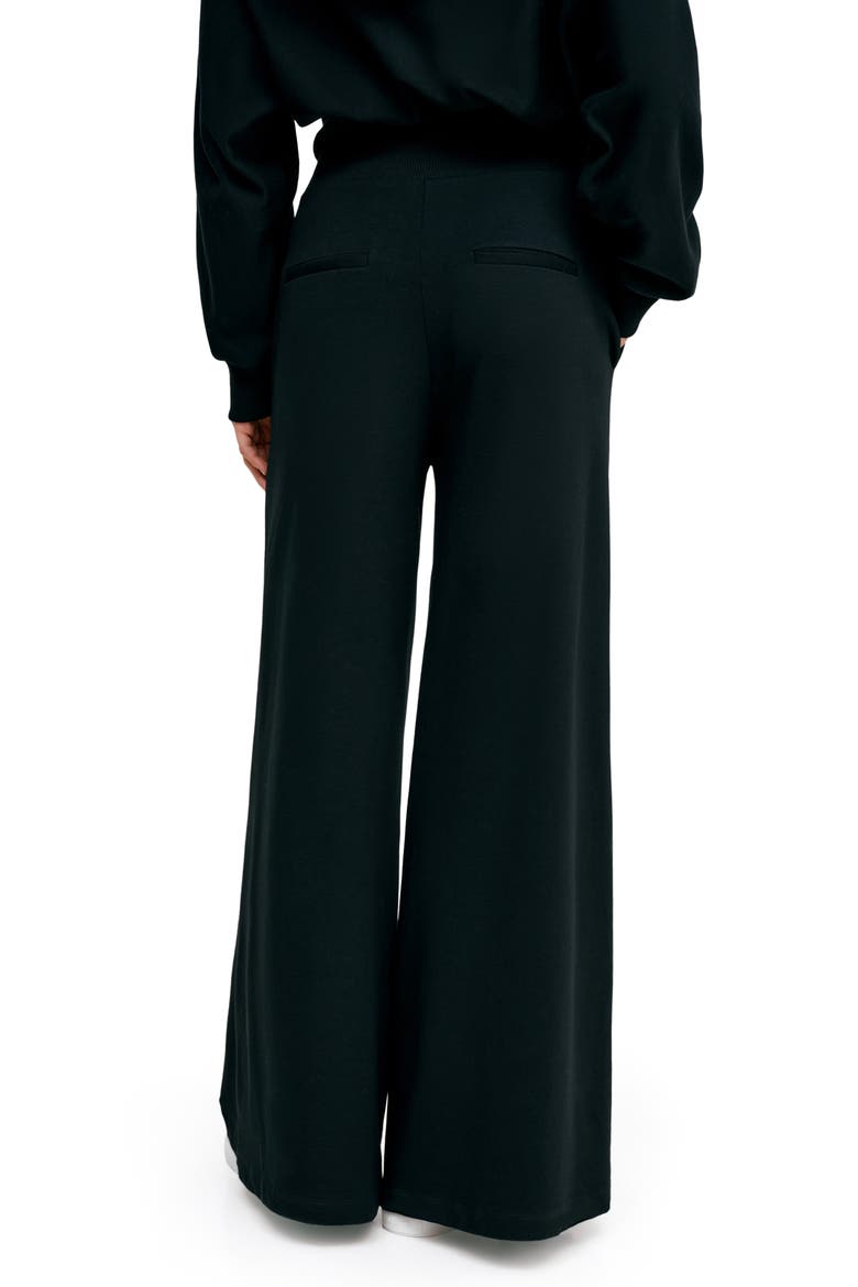 Easton Wide Leg Sweatpants, Alternate, color, BLACK