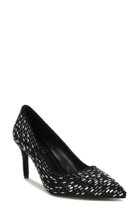 Elodie Mirrored Jewel Pump