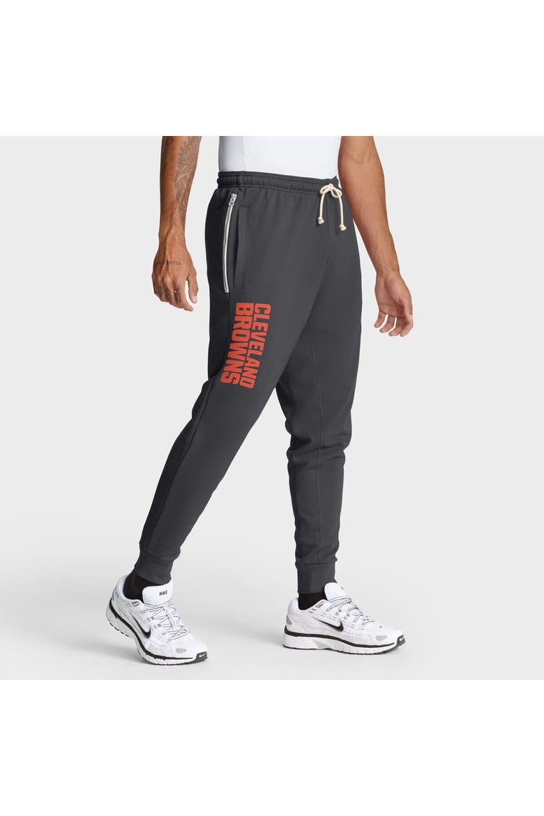 Men's Nike Anthracite Cleveland Browns Sideline Ground Game Performance Taper Pants, Main, color, Anthracite