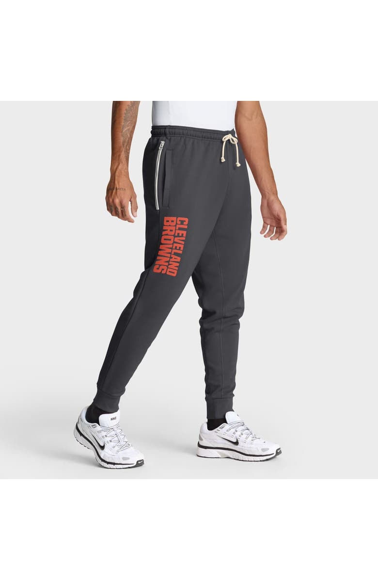 Nike Men's Nike Anthracite Cleveland Browns Sideline Ground Game Performance Taper Pants, Main, color, Anthracite