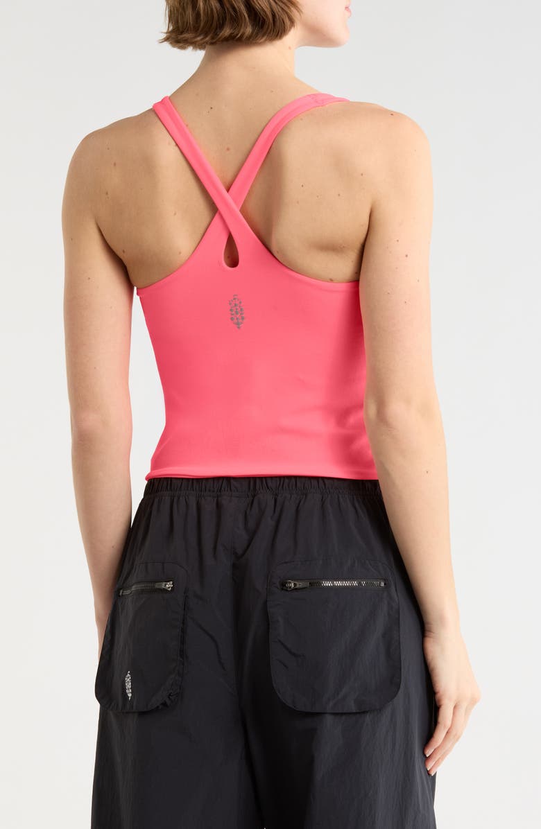 FREE PEOPLE MOVEMENT Good Karma Sculpt Tank, Alternate, color, Just Peachy