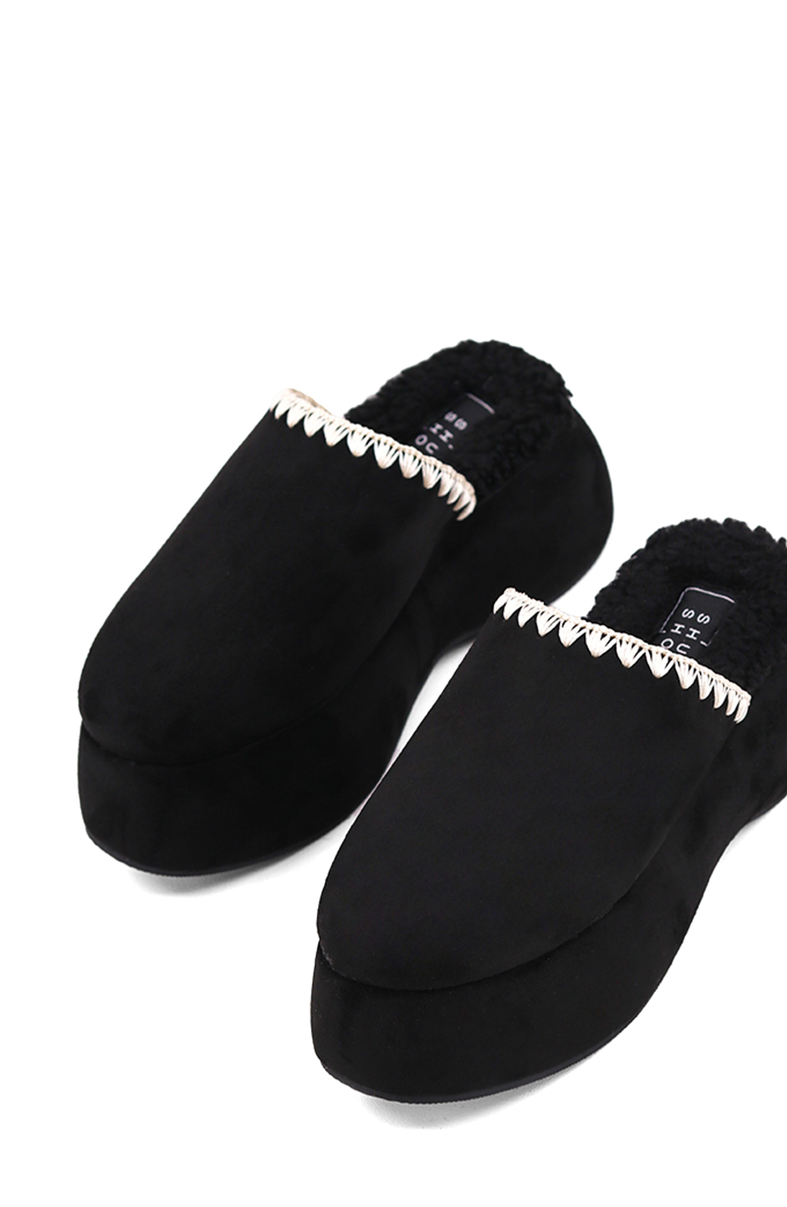 Larissa Whipstitch Platform Mule, Alternate, color, BLACK
