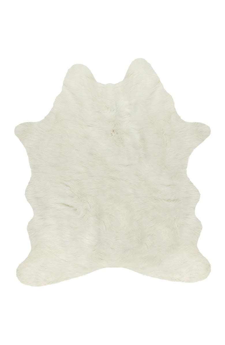 LUXE Faux Hide Rug - Polar Bear, Main, color,