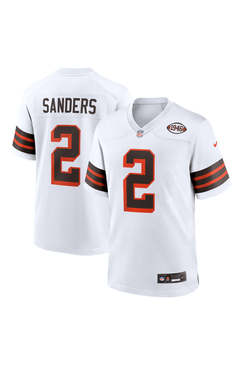 Men's Nike Shedeur Sanders  White Cleveland Browns Alternate Game Jersey, Main, color, White
