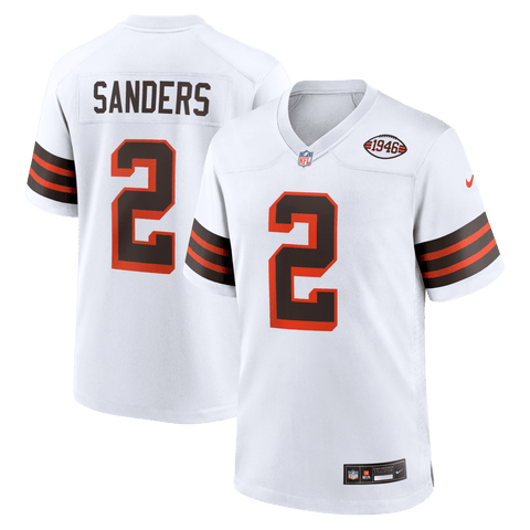 Men's Nike Shedeur Sanders  White Cleveland Browns Alternate Game Jersey