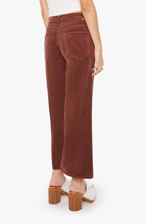 Mother The Maven Mid Rise Ankle Wide Leg Corduroy Pants In Red