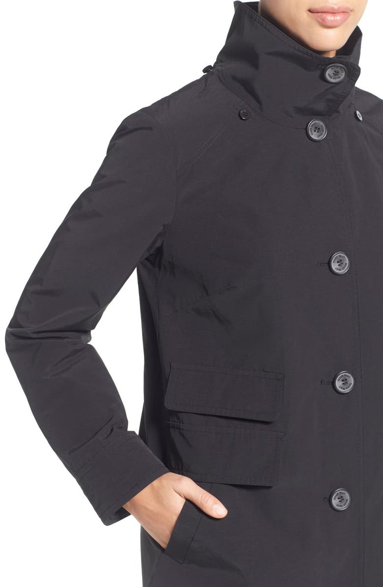 Ellen Tracy A-Line Sailcloth Coat with Detachable Hood, Alternate, color, 