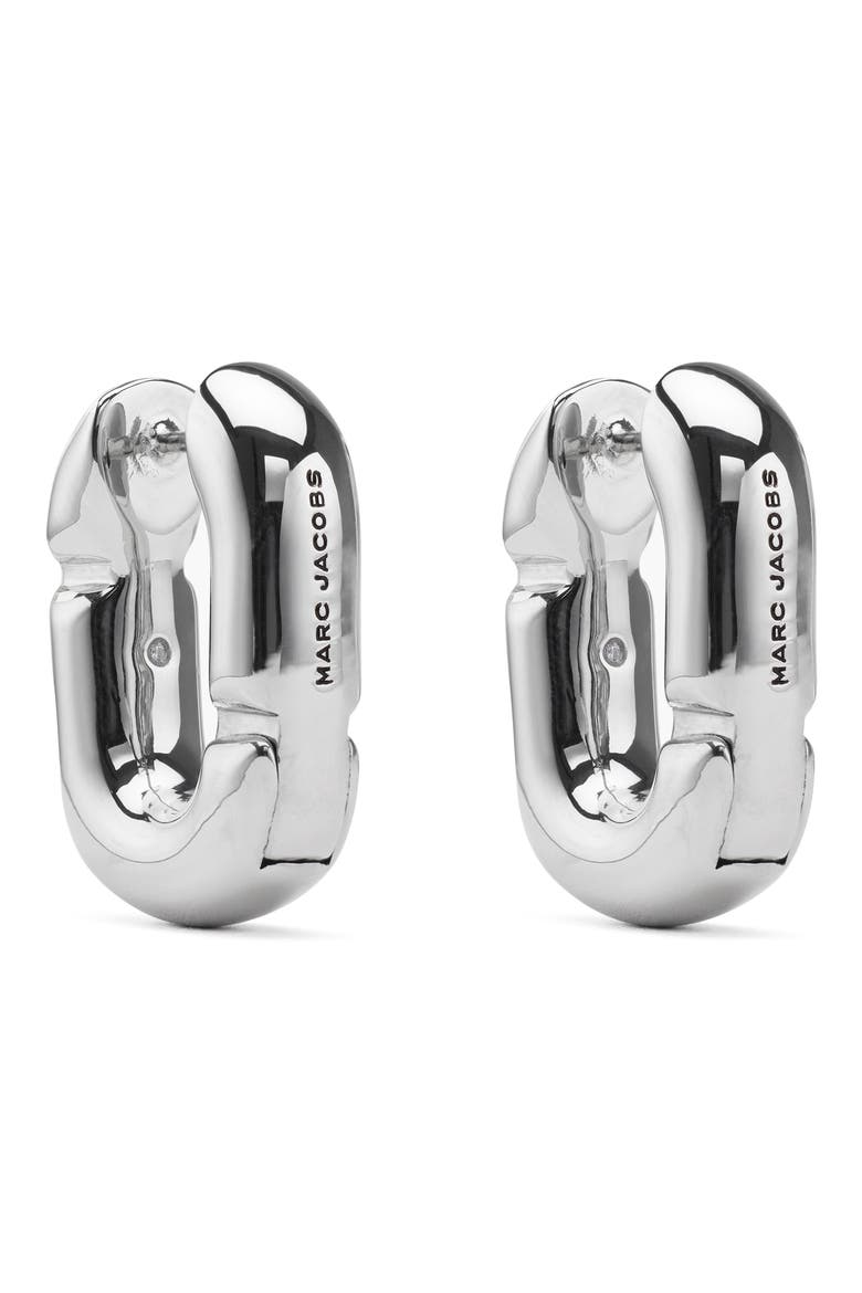 Pop J Marc Huggie Hoop Earrings, Alternate, color, SILVER