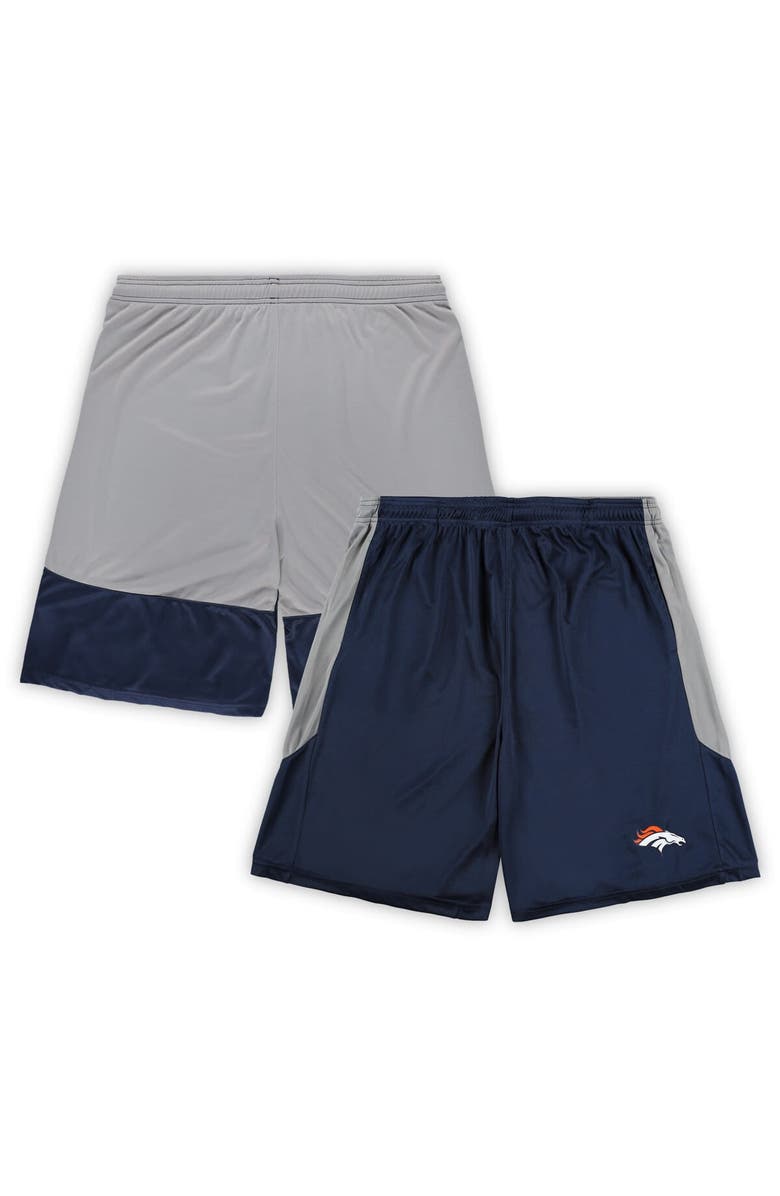 FANATICS Men's Fanatics Branded Navy Denver Broncos Big & Tall Team Logo Shorts, Alternate, color, 
